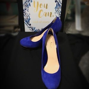 CLOSET CLOSING! Cole Haan blue suede stilettos 6.5